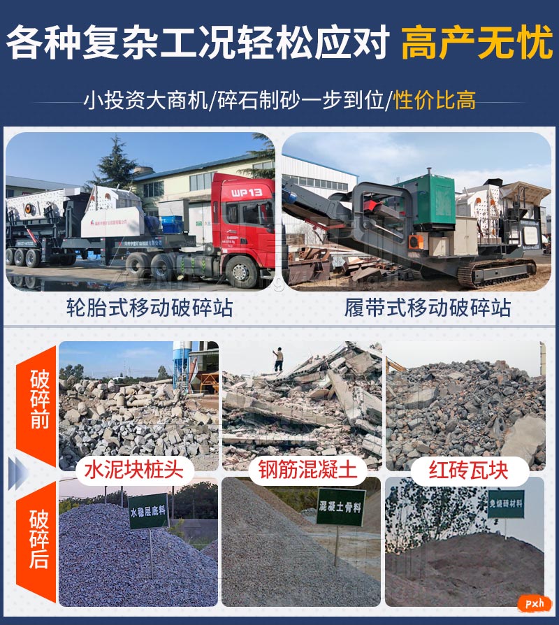 移動破碎機應用物料